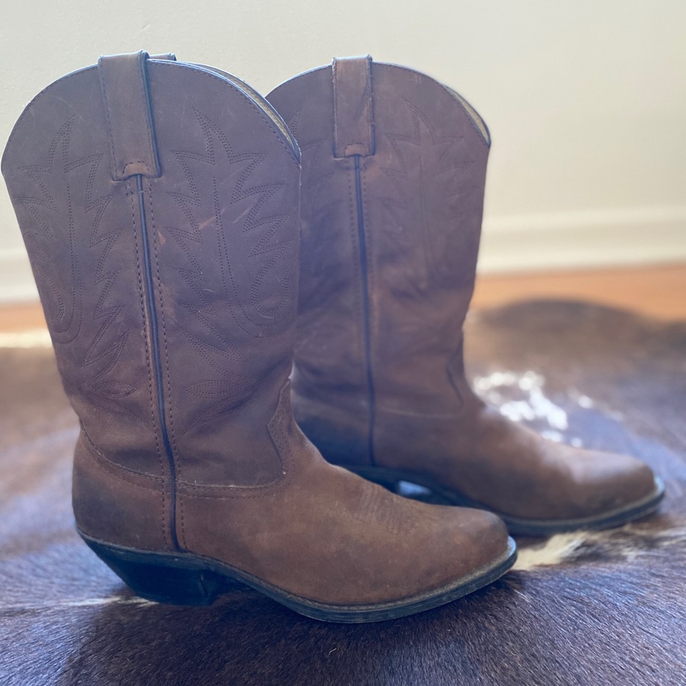 Women’s Durango Brown Leather Cowgirl Boots